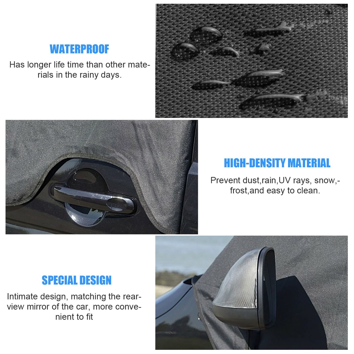 Opaltool Front Windshield Wrap Cover for Opel Vivaro FIAT Talento Nissan NV300 Primastar 2014-2019, Luxury 600D Car Windshield Cover, Windshield Sunshade Front Windshield Cover