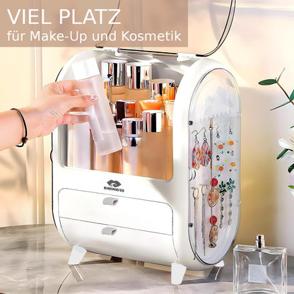 Rhinekiss Makeup Organizer with Drawers, waterproof & dustproof, Cosmetic Organizer Vanity Makeup Storage Bathroom Makeup Perfume Nail Polish Beauty Accessories Bathroom Organize.