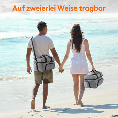 Lifewit Large Cooler Bag 30L, Collapsible Cooler Box, Insulated Lunch Bag, Lightweight, Portable Cooler, Double Layer for Picnic, Beach, Work, Travel, Dark Gray