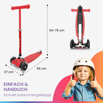 Fun Pro ONE scooter, the safe premium scooter for children 3 years old, LED wheels, foldable, suitable for toddler boys and girls, kids scooter for 3, 4, 5, 6 years old.