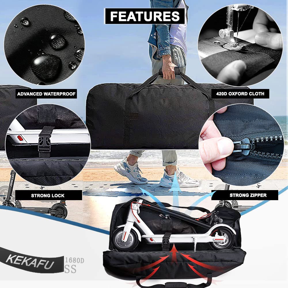 KEKAFU Scooter Bag, 1680D Oxford Full Cover, Foldable design, Fits 4Pro, Ninebot Max G30D, Tear-resistant.