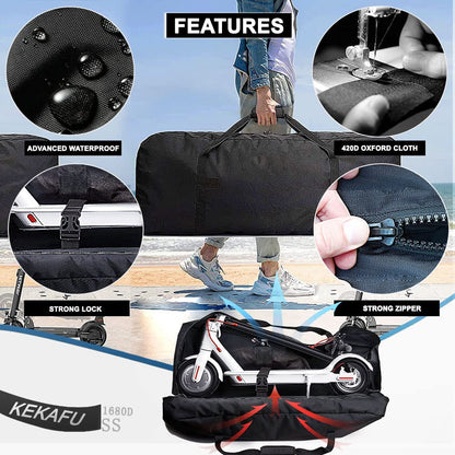 KEKAFU Scooter Bag, 1680D Oxford Full Cover, Foldable design, Fits 4Pro, Ninebot Max G30D, Tear-resistant.