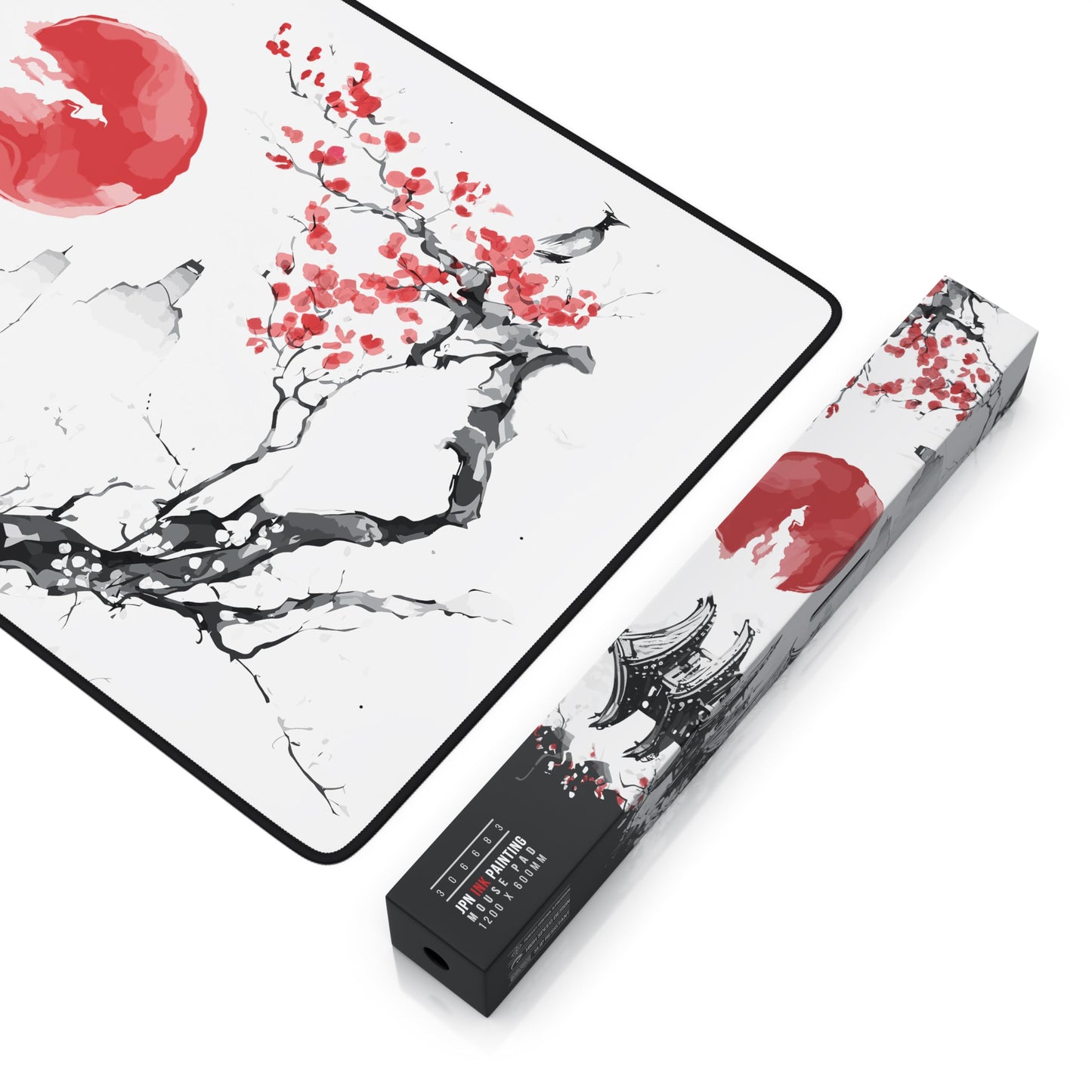 Titanwolf XXXL Oversized Mousepad 47x24 inches, Gaming Mousepad Large, improved precision and speed XXXL, for Logitech mouse and keyboard, Japan Ink Painting