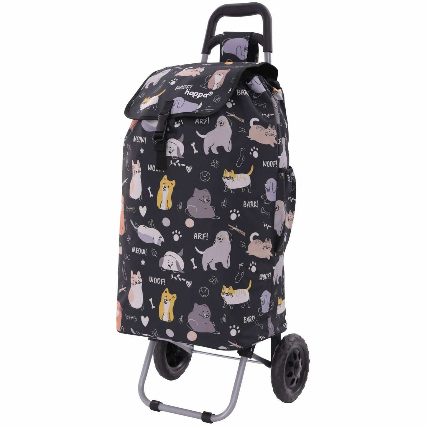Hoppy Lightweight Shopping Trolley, 57 l, Model 2024, durable and collapsible, for easy storage.