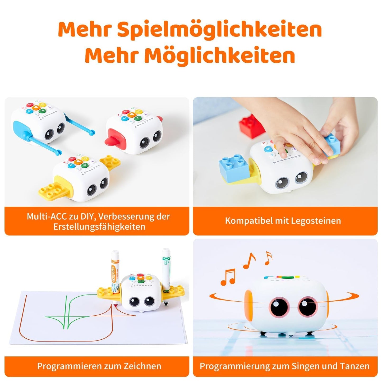 Matatalab Tale-Bot Pro is a programmable robot for children aged 3-5. It comes with a programmable app and command buttons for interactive STEM learning. Great for teaching coding basics.