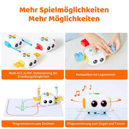 Matatalab Tale-Bot Pro is a programmable robot for children aged 3-5. It comes with a programmable app and command buttons for interactive STEM learning. Great for teaching coding basics.