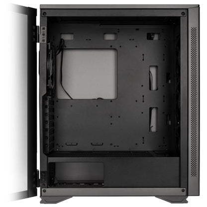 Kolink Stronghold Prism RGB Black - Gaming PC case EATX with mesh front, removable top, hinged tempered glass door, 4x addressable RGB fans 120mm - Midi Tower Gamer PC Case