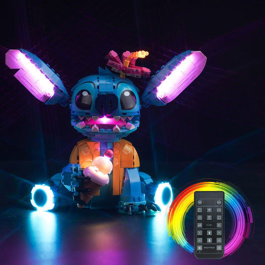Remote Control Light Kit compatible with Lego Stitch (no model), LED lighting set compatible with Lego 43249 Stitch Creative Toy