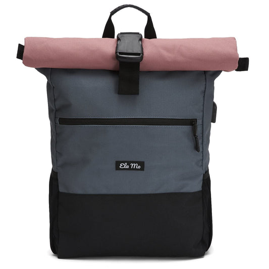 Ela Mo's backpack for women | Beautiful and well thought-out | for university, travel, leisure, work | with laptop compartment & anti-theft pocket | Salmon