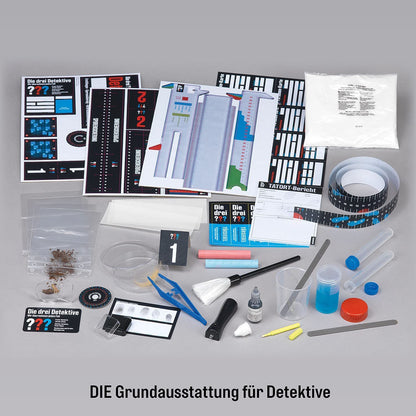 The Three Investigators Detective Case from KOSMOS, detective toy set for kids aged 8 and up with fingerprint powder, essential tools, and expert tips for investigation.