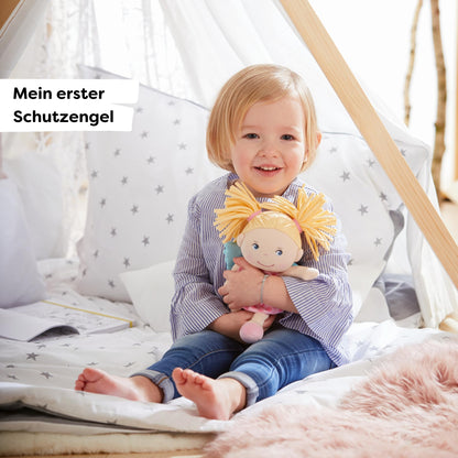 HABA Guardian Angel Finja - Cuddly Fabric Doll (20 cm), perfect welcome gift for babies & toddlers - Machine washable at 30 °C - 1304103001