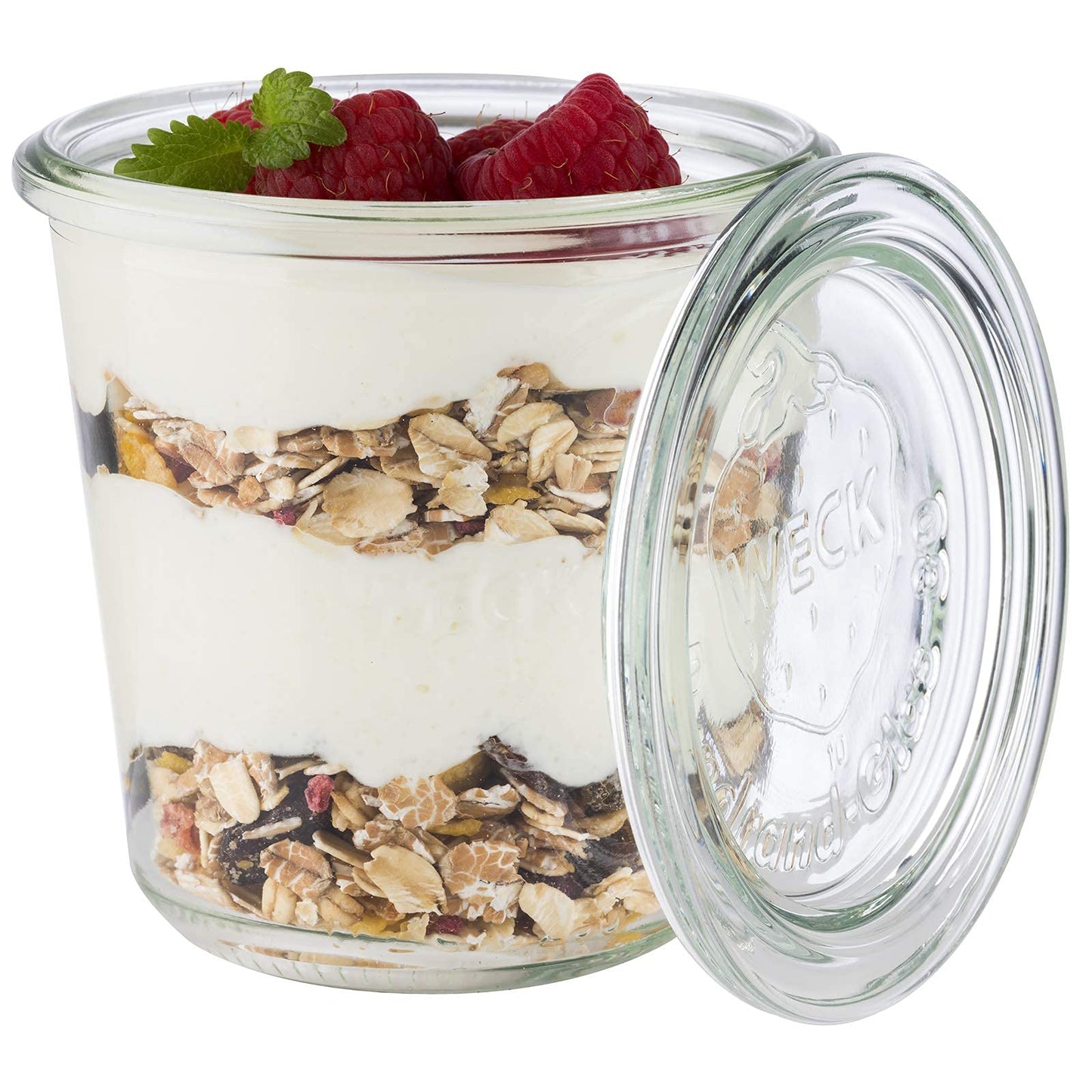 APS 6-piece set of original WECK jars 290 ml with lid - Ø 9 cm/height 9 cm/tapered shape