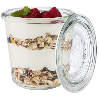 APS 6-piece set of original WECK jars 290 ml with lid - Ø 9 cm/height 9 cm/tapered shape