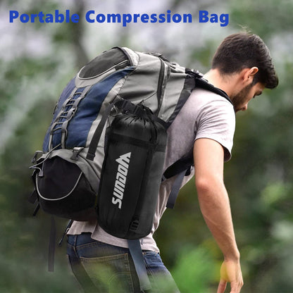 Outdoor sleeping bag for camping 3 seasons - Adult summer sleeping bag 2 in 1 function Mummy bags Warm Lightweight Water-resistant for backpacking hiking and traveling
