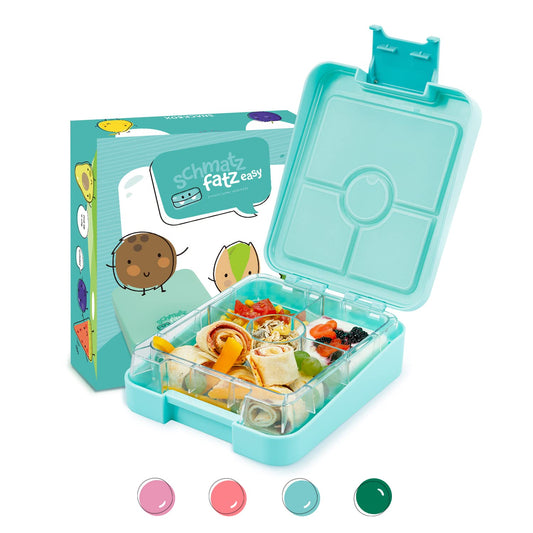 ChompChow Easy kids lunch box with compartments, Colorful divided & leak-proof, BPA-free lunchbox for preschool/daycare, Bento Box, Secure snack box lunch box