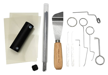 Multipick Super Lockpick Set Pro [27 Pieces] Door Opening Tool - Door Opener with Door Latch Sliders & Opening Cards - Locksmith Tool - Lockpicking Set - Door Latch Wire