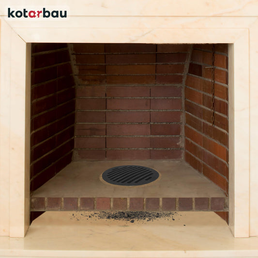 KOTARBAU Fireplace Grate Ø 25 cm Round Grate Ash Grate Stove Grill Grate Hearth Grate Grate Oven Grid Fireplace Spare Parts Accessories Cast Iron Grate Oven Grate Grill Fireplace Round