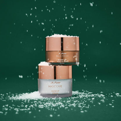 M. Asam gift set with Magic Finish Make-Up Mousse (30 ml) and Magic Care Glow Up Cream (50 ml) - skincare & makeup for a glowing complexion, Christmas gift idea, vegan & silicone-free.