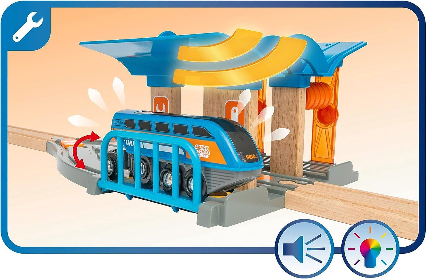 BRIO World 33977 Smart Tech Sound Deluxe Set - Interactive train with recording function in extensive complete set with storage boxes - Recommended from 3 years