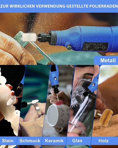 140 PCS Multifunctional Wool Felt Polishing Bits for Dremel, including Dremel grinding attachments, wool felt polishing disc, polishing attachment for power drill, for metal, bicycle, wheel hub, with storage box.
