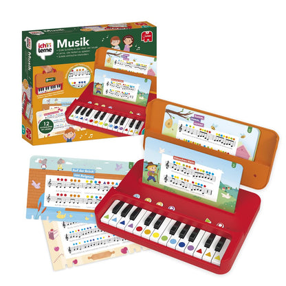 I am learning music - Music learning games for children - Learn notes and record melodies - Includes 12 sheets with popular children's songs & handy carrying case - For children ages 5 and up.