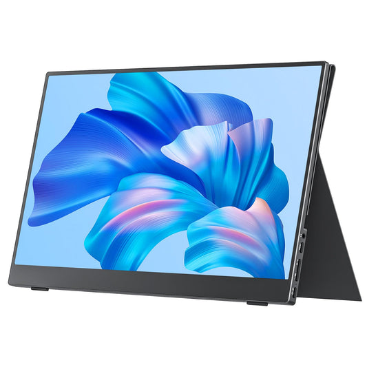 cocopar Portable Monitor 15.6 inch 1080P Travel Monitor 85% sRGB with Speaker HDMI USB-C External Display for Laptop MacBook Surface PC Xbox PS4/5, VESA mountable with Cover Stand