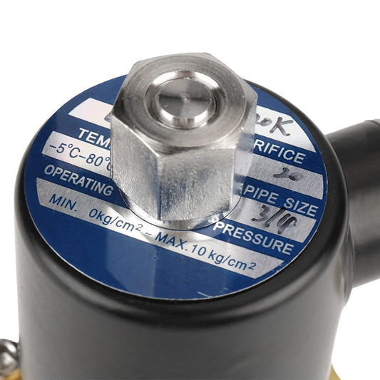 3/4" DC 12V Brass Solenoid Valve Normally Open Electric Solenoid Valve made of brass for water, air, gas.