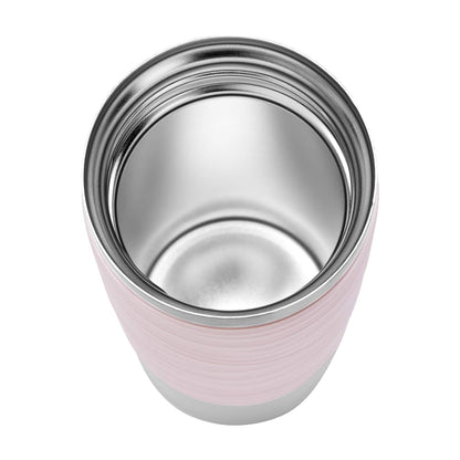 Emsa Travel Mug Waves Grande Insulated Cup N20120 | 0.5 L | up to 6h hot and 12h cold | 100% leak-proof thermal cup | 360° drinking opening | Quick-Press closure | Powder Pink