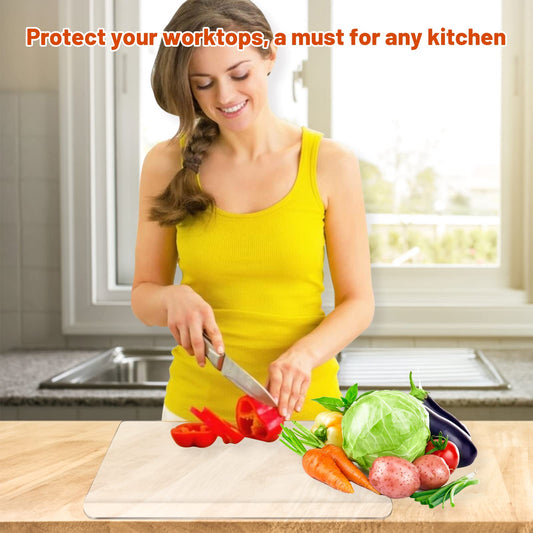 Acrylic cutting board with counter lip, non-slip transparent kitchen accessory, cutting mats (45*60cm)