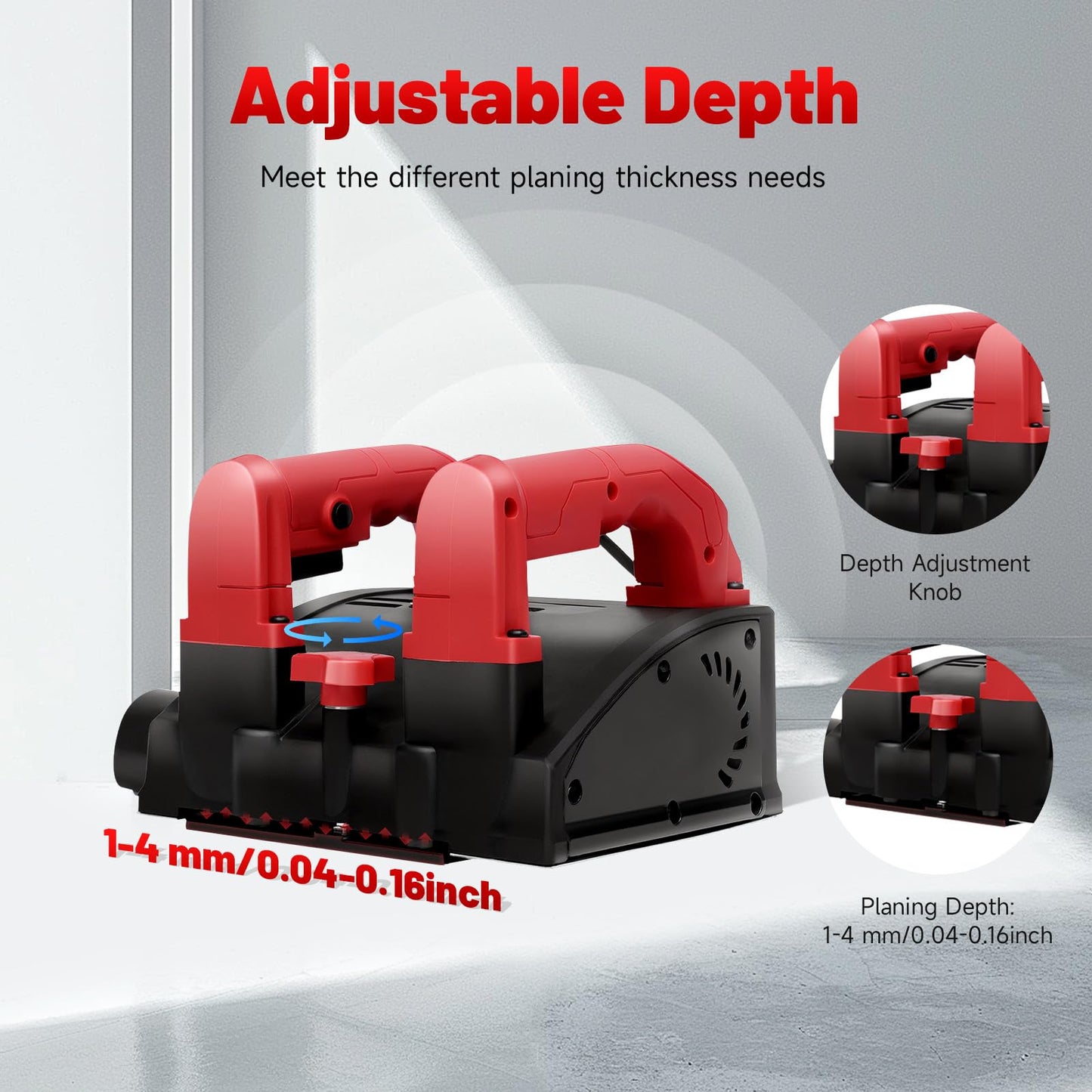 1200W Concrete grinder, 3000 R/min renovation grinder for plaster, mortar, screed, and gypsum walls. Includes transport case for easy storage and transport.