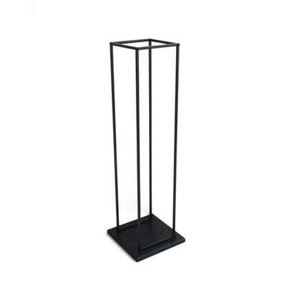 Indoor Heroes Minimalist Design Firewood Rack made of matte black painted metal Height 115 cm Firewood Shelf Firewood Stand Firewood Rack