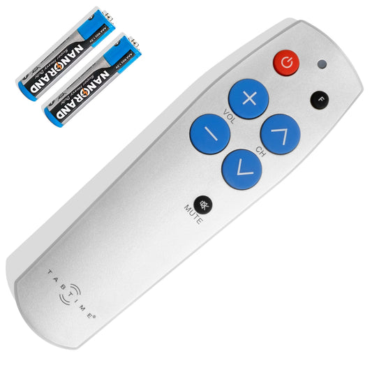 TabTime Senior Remote Control TV with large buttons - Easy to use & set up - Universal and simple TV remote control - suitable as a gift for people with dementia