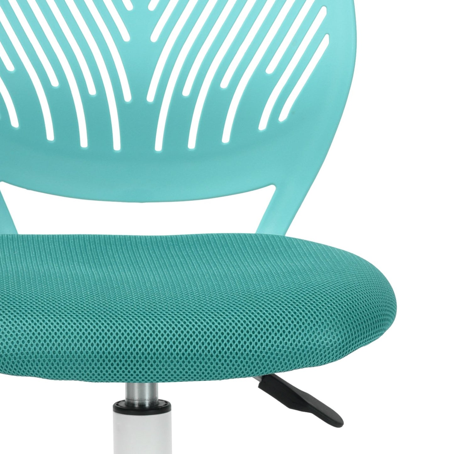 FurnitureR Desk Chair, Study Swivel Chair without Armrests, Adjustable Office Chair, Work Chair for Home Office, Bedroom, Study Room, Turquoise.