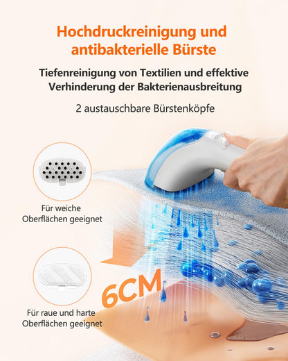 Uwant B200, upholstery cleaner device, 1900W | Steam cleans, scrubs, and sucks | For carpets, sofas, curtains, clothing | 74dB, 12000Pa