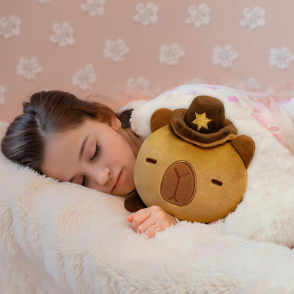 Mewaii Capybara plush pillow 20CM Soft Kawaii stuffed animal for kids, cute capybara plushie, perfect cuddle pillow and gift.