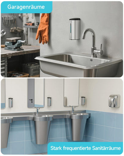 AIKE AK1205E Automatic Soap Dispenser Wall Mount, Commercial Large Capacity Stainless Steel Liquid Dispenser for Dining Room and Restroom.