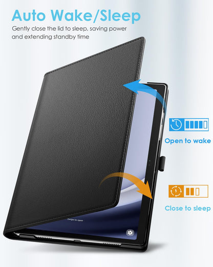 TiMOVO Rotating Case Compatible with Samsung Galaxy Tab A9+/A9 Plus 11 Inch 2023 SM-X210/X216/X218, 90 Degree Rotating Stand Case, Auto Sleep/Wake Protective Cover for Galaxy Tab A9+ Tablet, Black