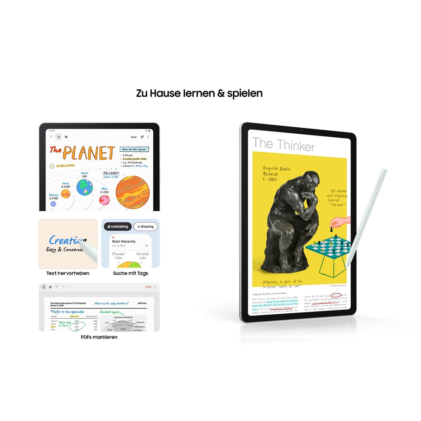 Samsung Galaxy Tab S6 Lite (2024) Android tablet, 10.4-inch TFT display, 64GB storage, WiFi, with S Pen, mint color, includes 36-month manufacturer warranty.