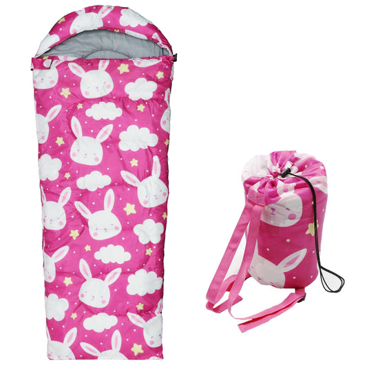 Children's sleeping bags - camping sleeping bags with carrying bag - compact sleeping bag for hiking, backpacking, 3 seasons, warm and cool weather, lightweight, waterproof, outdoor travel for boys.
