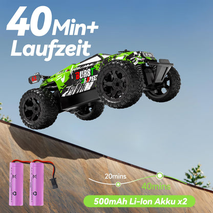 Remote-controlled car for ages 3 4 6 8 years, 1:18 Remote-controlled monster truck with body light/double shell. RC car for ages 3 4 6 8 years. Perfect gifts for boys and girls.