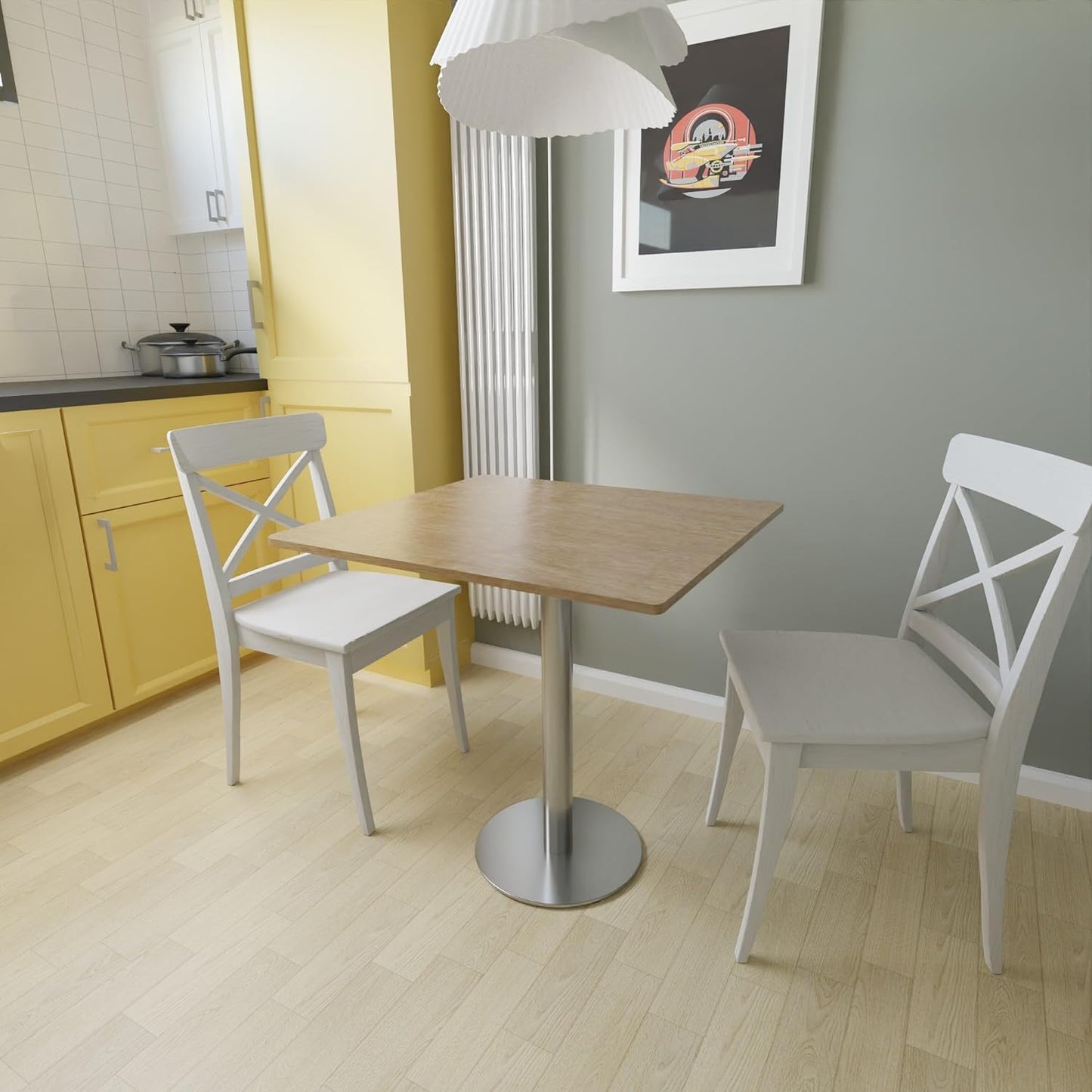ONPIRA base round stainless steel table frame bistro table base floor plate Ø45cm