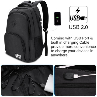 YAMTION backpack for men and women, school bag for boys and girls, teenager laptop backpack for college, school, work, and study.