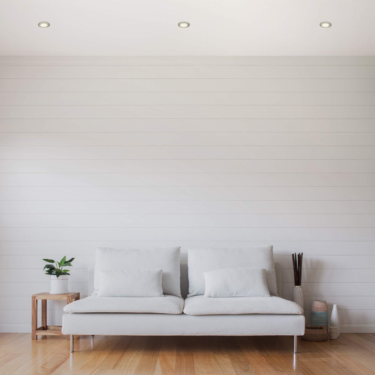 Briloner Lights 7204-032 LED Recessed Light, LED Spotlight, Ceiling Spotlight, Living Room Lamps, LED Recessed Spotlight 230V, Ceiling Recessed Lights, 5 Watts, 400 Lumens, Bathroom Suitable IP44, Energy-saving, 3-Piece Set, Round, Brushed Nickel.