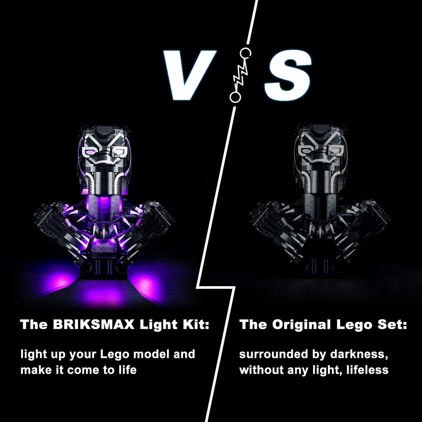 BRIKSMAX 76215 LED Light for LEGO Black Panther - Compatible with Lego Marvel Building Blocks Model - No Lego Set