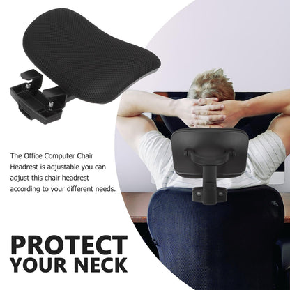 Yardwe headrest attachment for office chair. Universal head and neck support cushion. Attachable headrest for office computer chair.