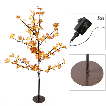 CCLIFE LED Light Tree Indoor Outdoor Christmas, LED Tree Indoor, Maple Leaf Light Decoration, Warm White, IP44, 150cm, 120LED, CushHom