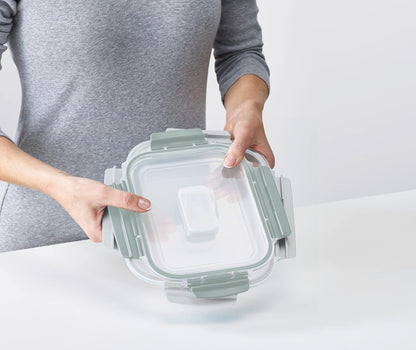 Joseph Joseph Nest Lock, 5-piece plastic kitchen food storage container set with lids, leakproof, airtight, space-saving, BPA-free - Sage Green