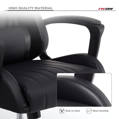 IntimaTe WM Heart Gaming Chair, Ergonomic Gamer Chair, Desk Chair with Adjustable Headrest and Lumbar Pillow, Computer Chair with High Backrest, 52 x 49 x 130cm (Black)