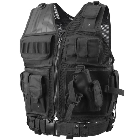 QUOTRE Outdoor Tactical Vest, Military Vest, Airsoft Vest, Tactical Assault Vest, Hunting Vests tailored for camping, hiking, CS field outdoor combat training.