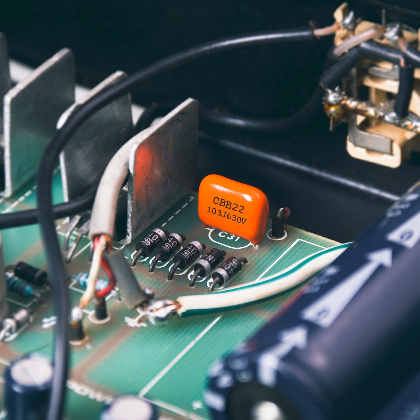 AUKENIEN 23 values 165 pieces Polypropylene Capacitors 400V 10nF to 1uF 630V 1nF to 1uF CBB22 Metallized Film Capacitors Assortment Kit